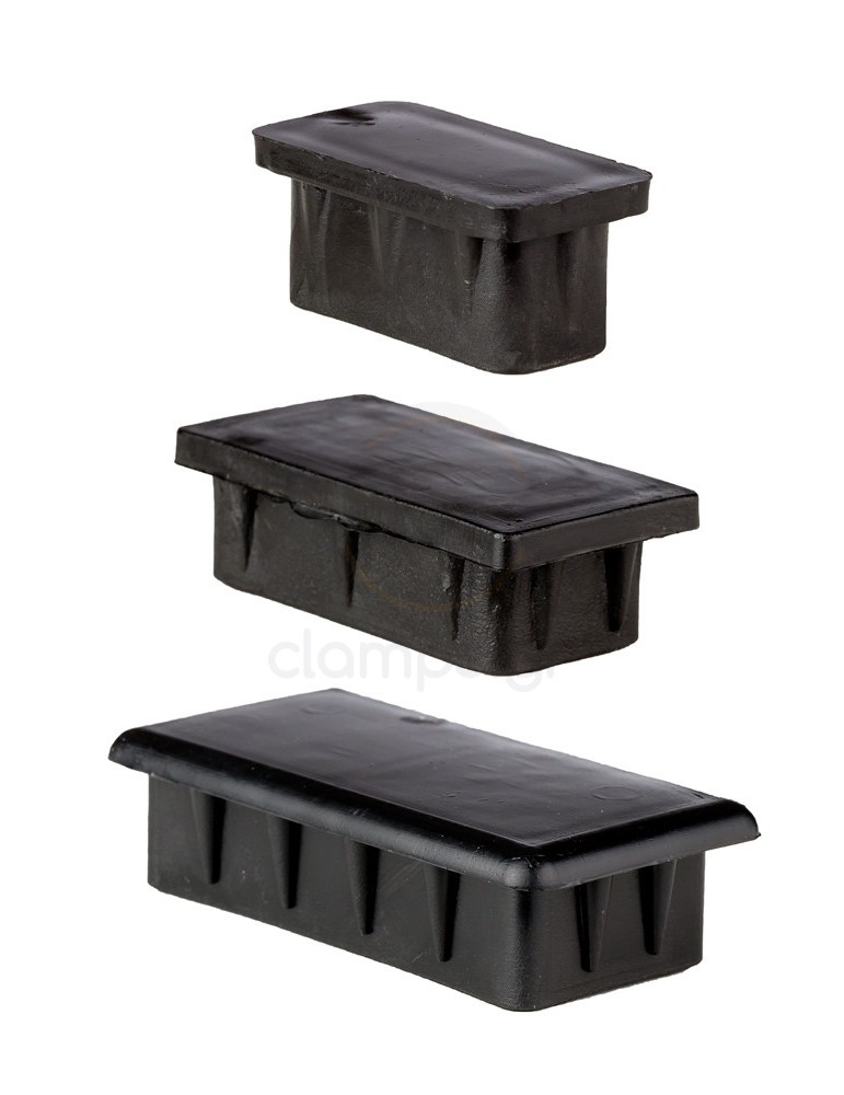 Parallelogram plastic pipe caps
