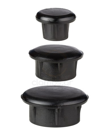 Internal rounded plastic pipe caps