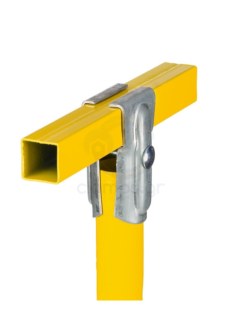 ''T'' Clamp (Vertical round pipe - Horizontal square pipe)
